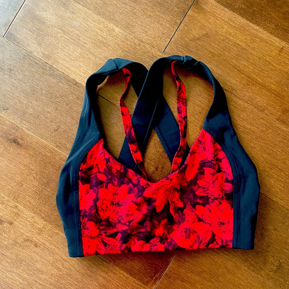 Lululemon bra with floral detail